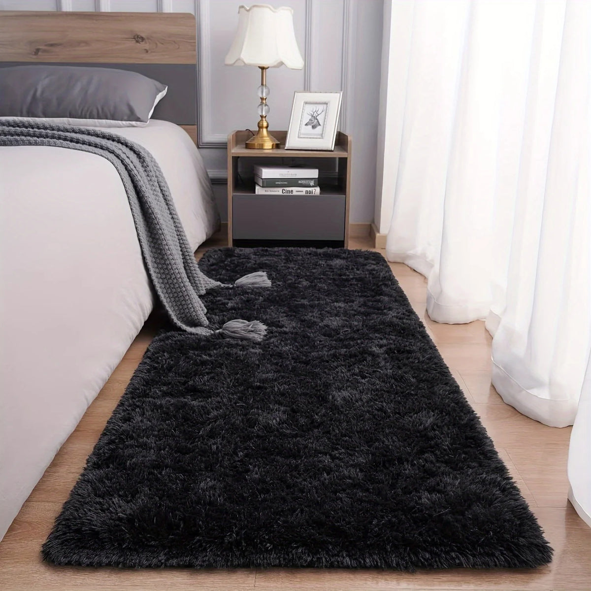 VIKAMA Ultra-Soft Plush Hallway Rug – Machine Washable Multi-Color Bedroom & Living Room Mat