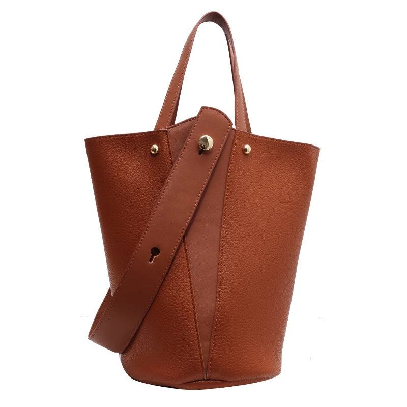 Luxury PU Bucket Bag – Trending Crossbody Shoulder Tote for Women 2026