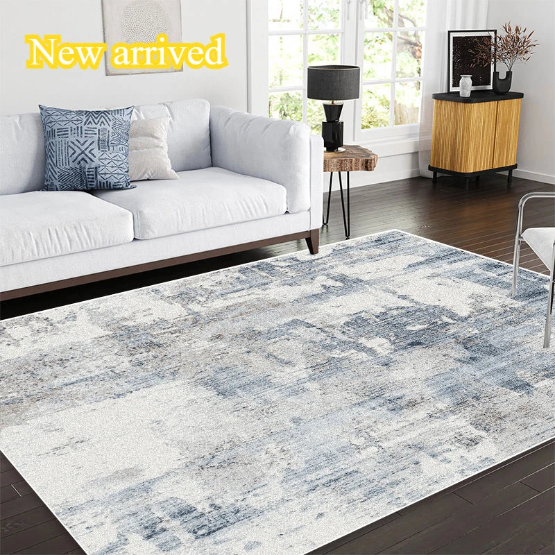 Nordic Geometric Large Area Rug – Washable Non-Slip Carpet for Living Room & Bedroom