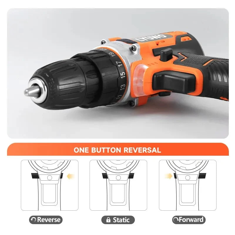 12V Cordless Drill with 25+1 Settings