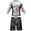 Men's MMA BJJ No-Gi Rashguard & Compression Set – Jiu Jitsu Boxing Muay Thai Sport Suit