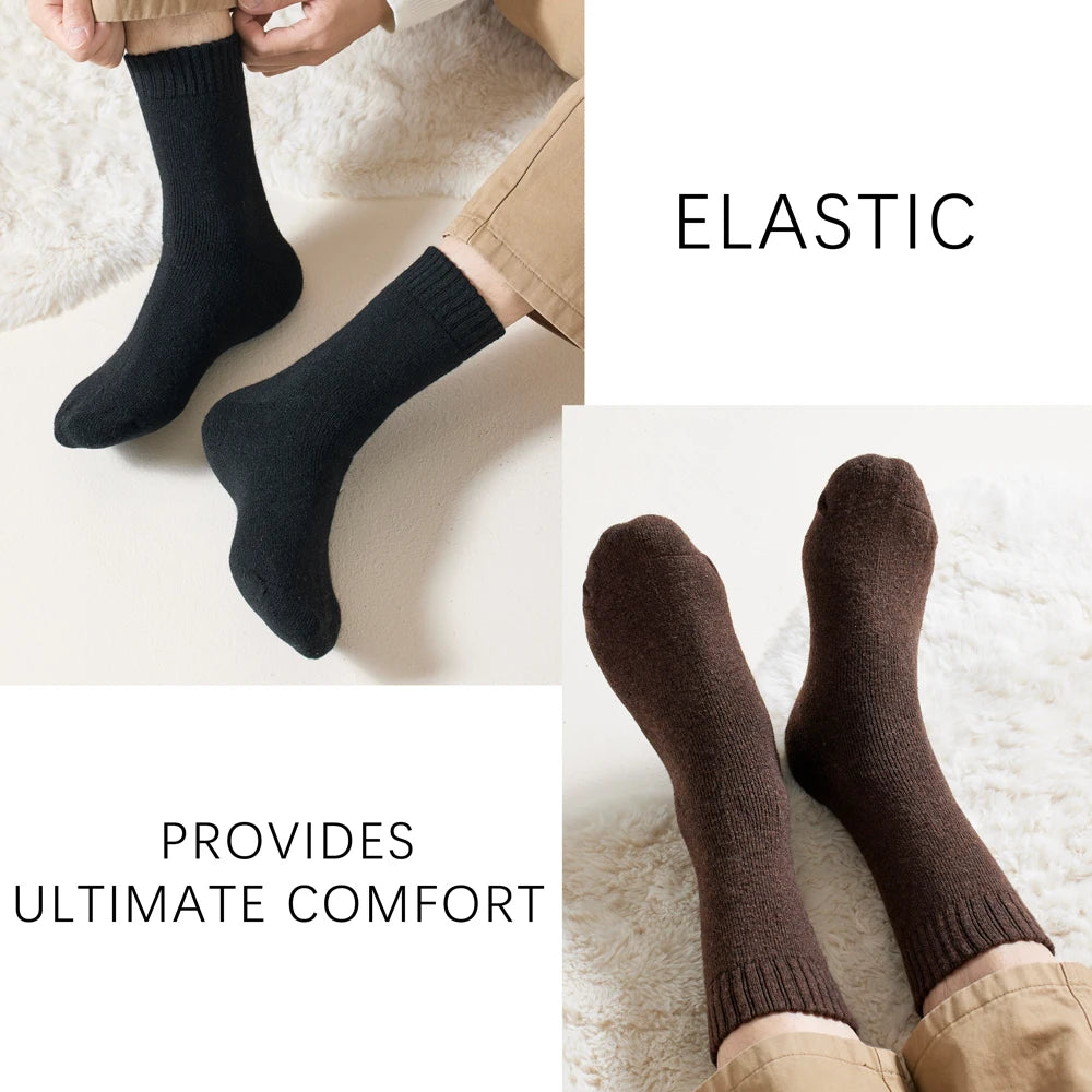 Men's Thick Wool-Blend Crew Socks