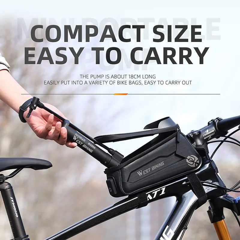 WEST BIKING Manual Bike Tire Pump for Schrader Valves