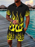 Men's Hawaiian Short Sleeve Shirt & Beach Shorts Set – Resort 2-Piece