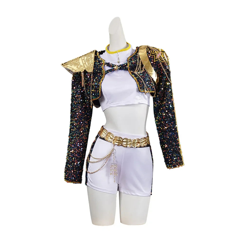 Kids & Adult Black & Gold Cosplay Costume – Halloween Roleplay Uniform