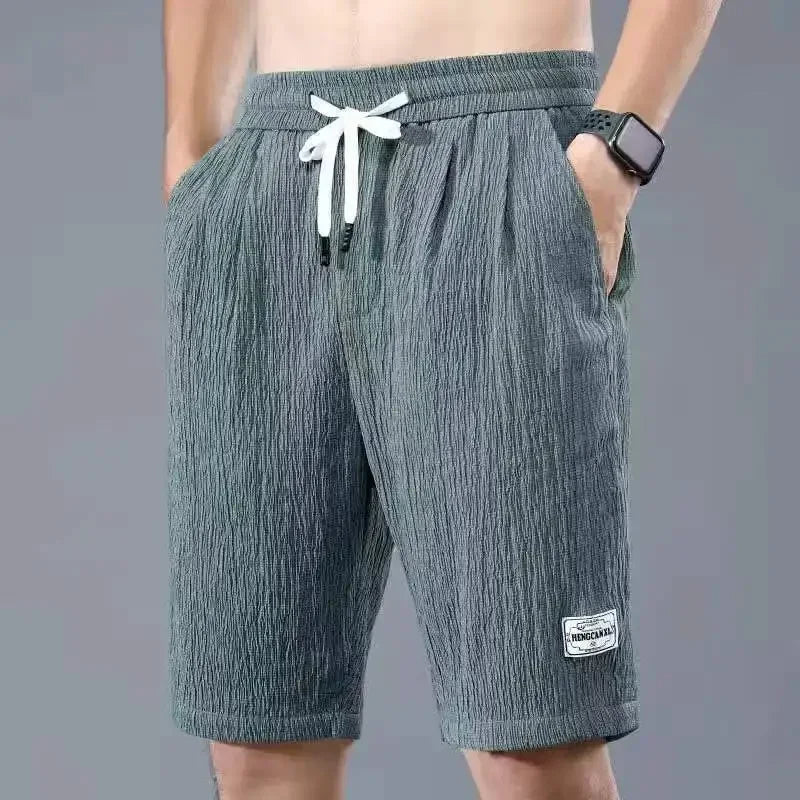 Men's Ice Silk Casual Loose Shorts — Summer Big Pants Comfortable Outerwear