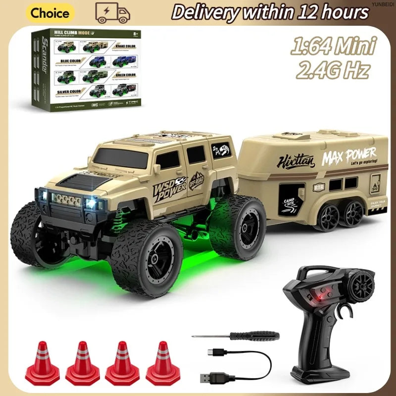 1/64 Scale Mini 4WD RC Drift Racing Car – Type-C Rechargeable Desktop Racer