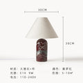 Marble Base Lamp – Tapered Fabric Shade