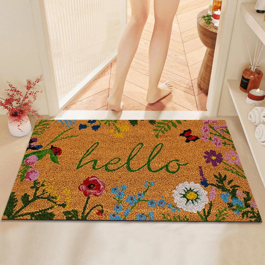 Non-Slip Welcome Doormat – Durable Machine Washable Outdoor Entrance Mat for Home & Family