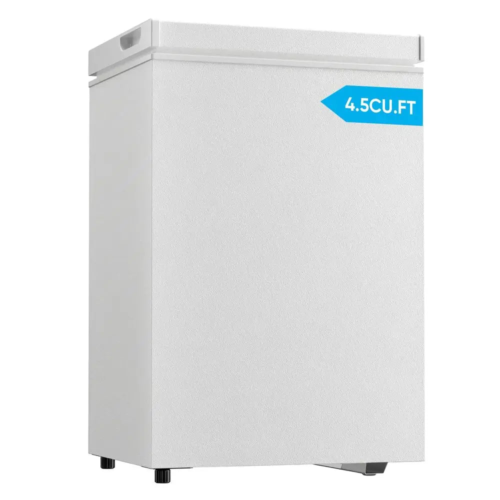 Compact Chest Freezer with Removable Basket – 7-Level Temperature, Low Noise, Top Open Door