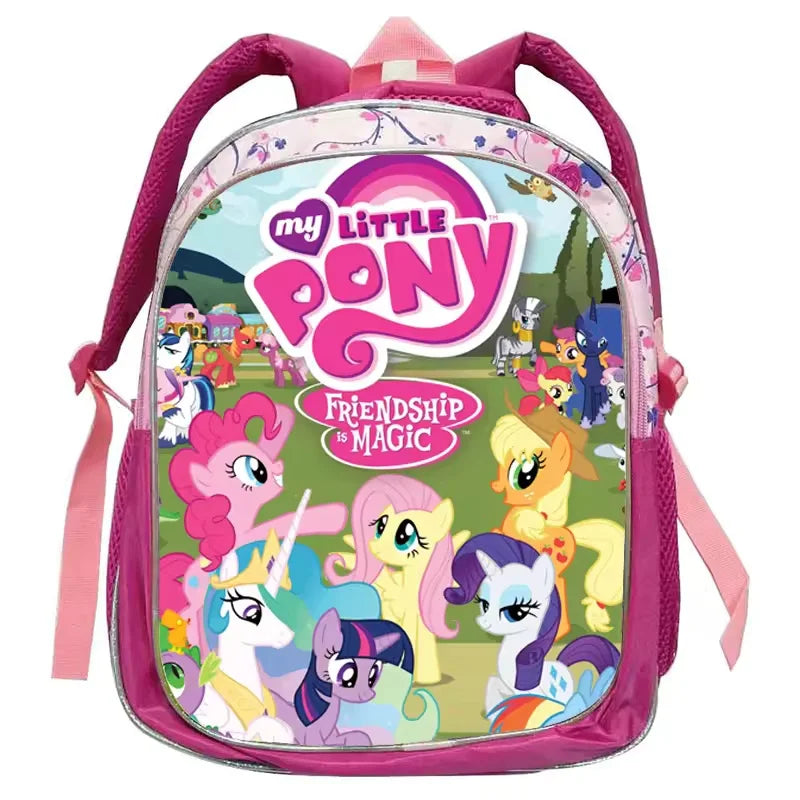 My Little Pony Rainbow Equestria Leather Backpack – Kids Kindergarten School Bag