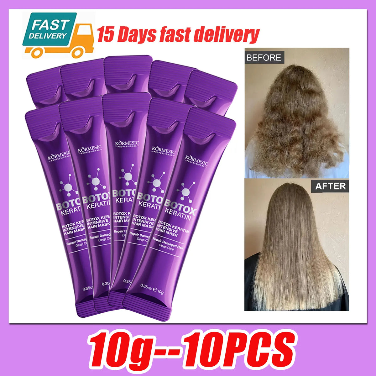 Keratin Hair Mask — 5 Second Repair for Damaged, Frizzy & Dry Hair
