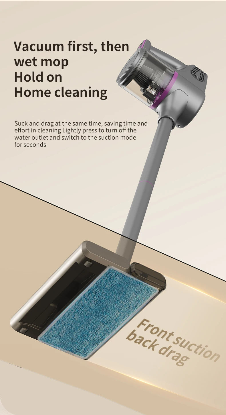 Cordless Vacuum Cleaner 15000Pa — 2-in-1 Stick & Handheld, Lightweight for Carpet, Hardwood Floor, Pet Hair & Car