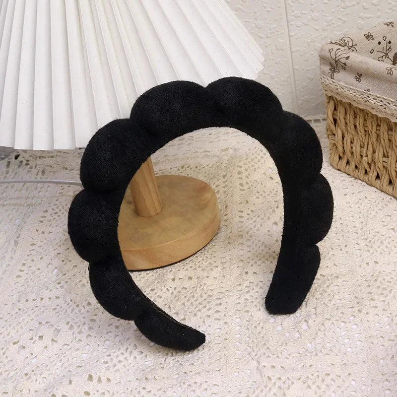 Puffy Spa Headband & Wristbands Set — Microfiber