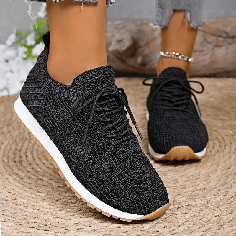 Women's Air Mesh Lace-Up Sneakers