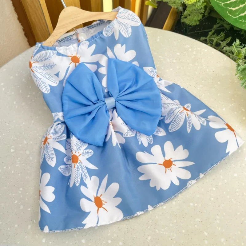 Dog Princess Dress — Cute Bow Lace Pet Skirt for Small & Medium Dogs