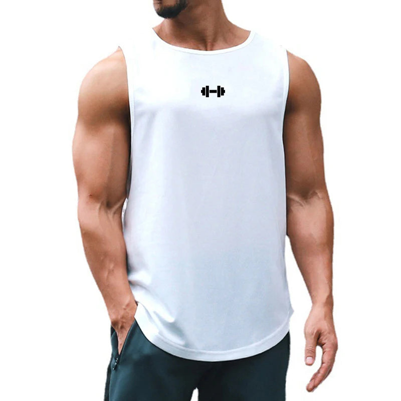 Men's Gym Tank Top Sleeveless Shirt — Athletic Training Vest