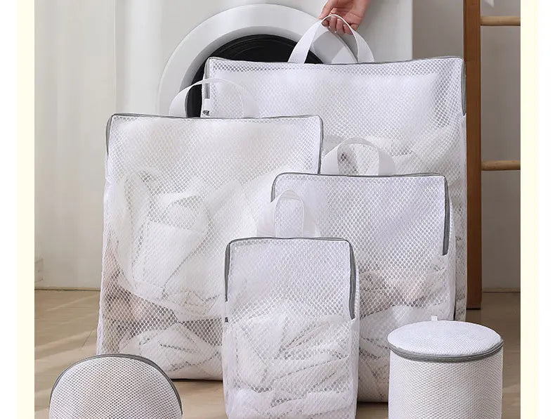 3D Drawstring Mesh Laundry Bag – Anti-Deformation Washing Machine Filter Bag (S/M/XL)