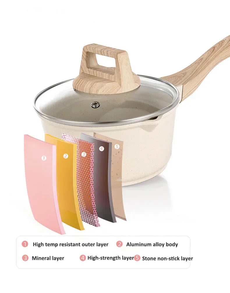 Nonstick Milk Pots & Cookware – 16cm, 18cm & Steamer Options