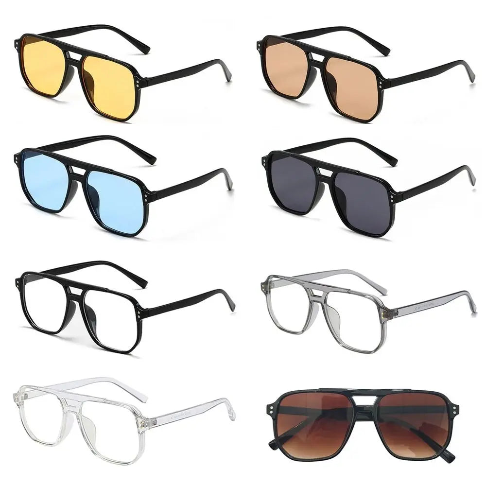 Punk Square Frame Retro Sunglasses | Anti-UV Beach Eye Protection Shades for Men & Women