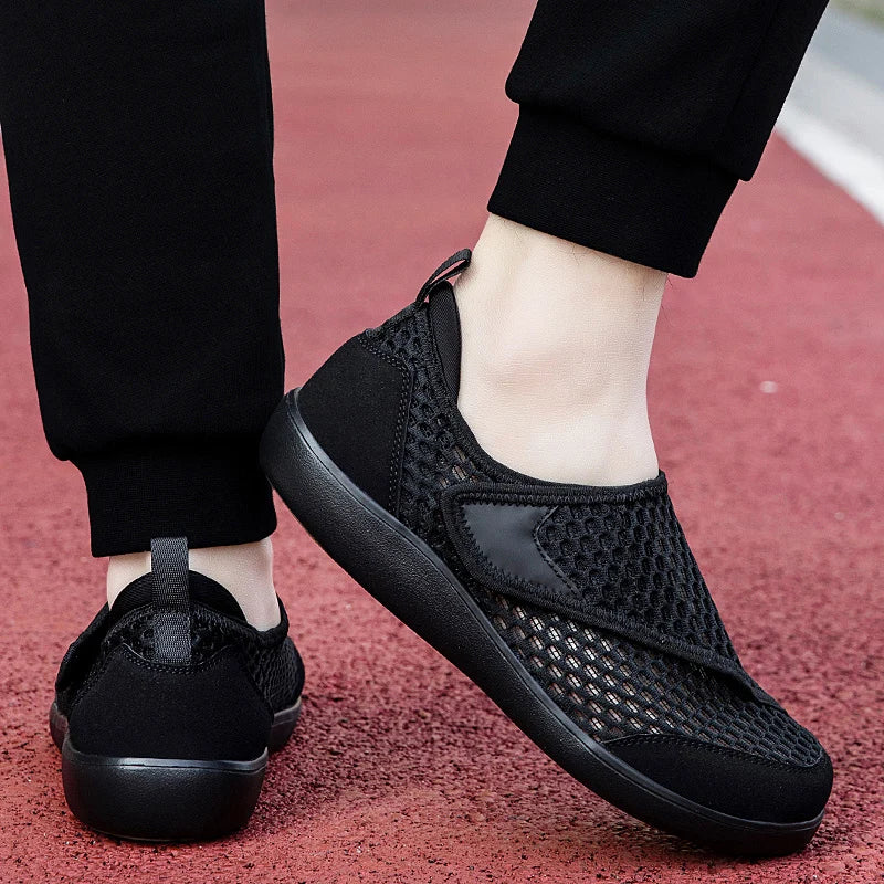 Wide Box Open Shoes for Elderly – Adjustable Diabetic Orthopedic Sandals