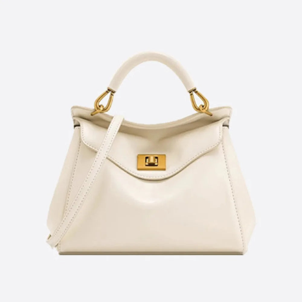 Lucia Lock PU Croco Shoulder Crossbody Bag – Luxury Light Fashion Tote for Women