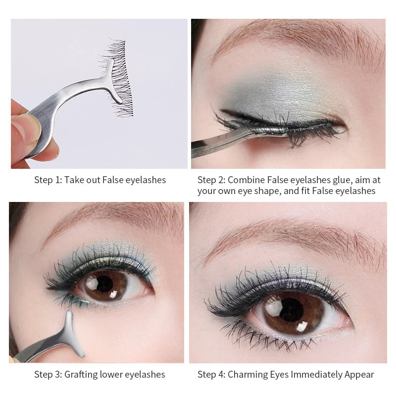 Professional False Eyelash Applicator Tweezer Tool