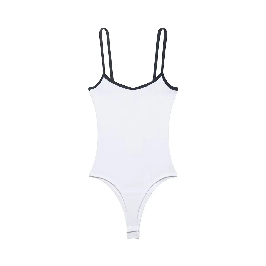 Women's Color-Blocked Strap Jumpsuit – Round Neck Cotton Blend Casual Romper 2026