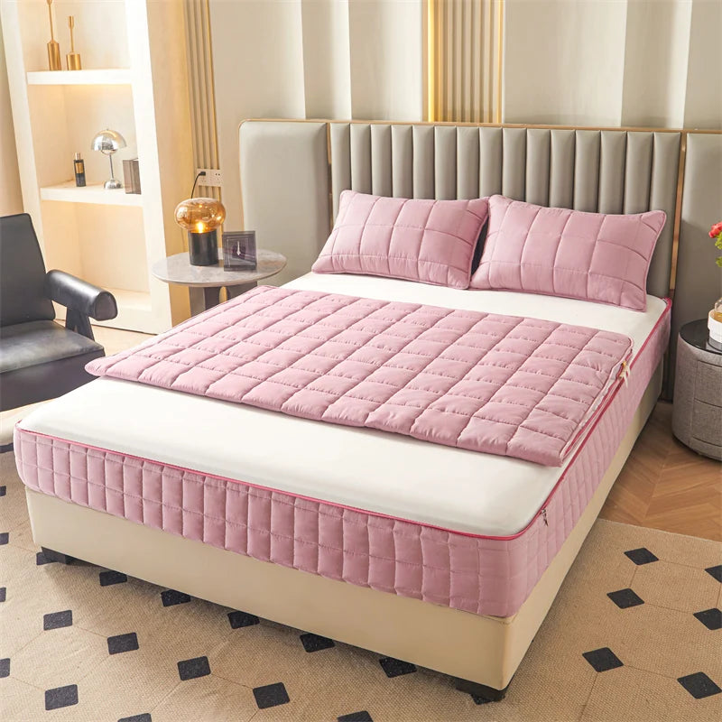 Six-Sided All-Inclusive Mattress Cover with Zipper – Thickened Quilted Protector, Custom Sizes