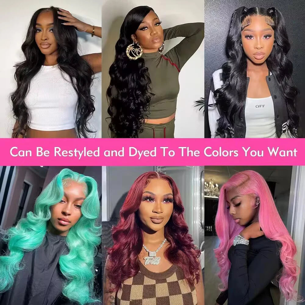 200 Density Body Wave Lace Front Wig | 13x4 13x6 360 Lace 5x5 HD Transparent Pre-Plucked Brazilian Human Hair