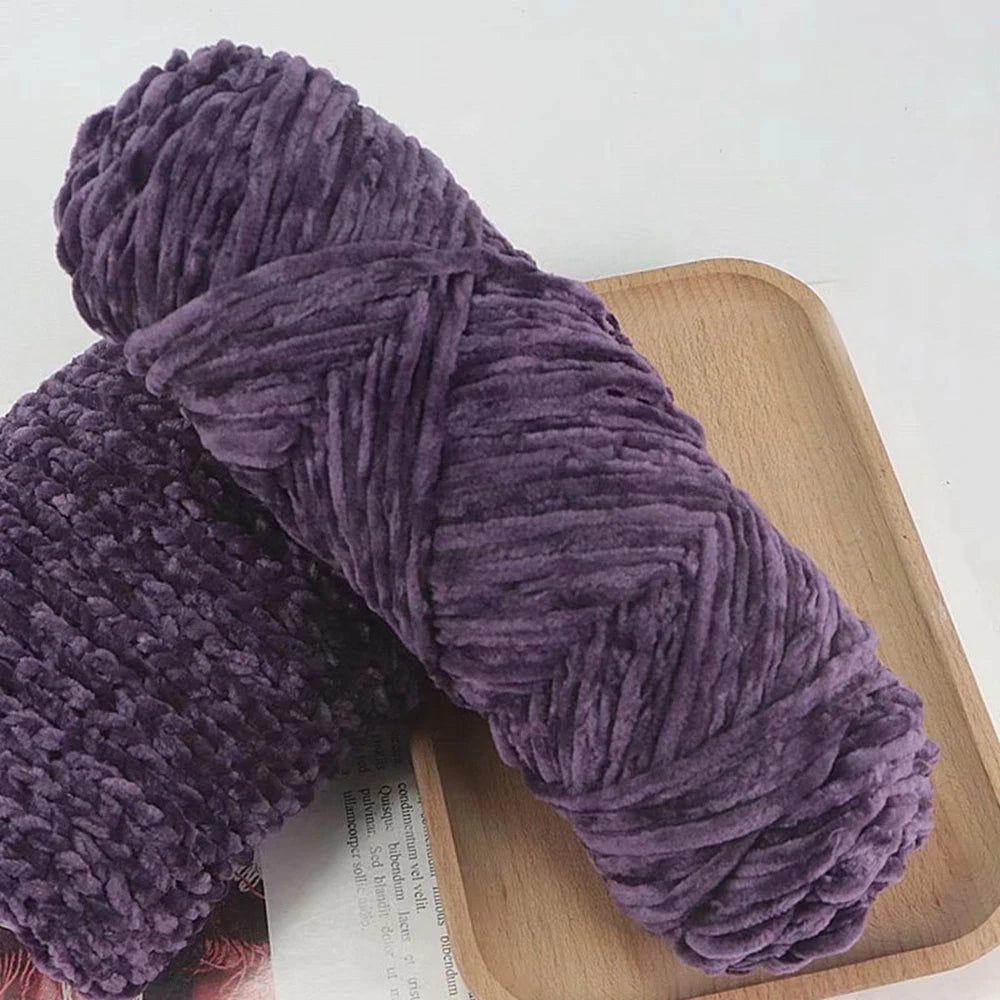 Chenille Soft Velvet Yarn – 95g Blended Knitting Wool for Crochet Scarves, Baby Blankets & Hats