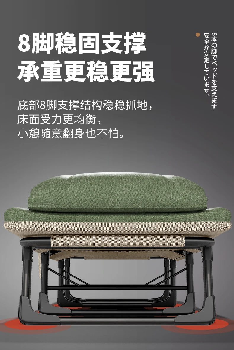 Upholstered Folding Bed with Mattress – Modern Single Lounge Sleeping Bed, Home Furniture