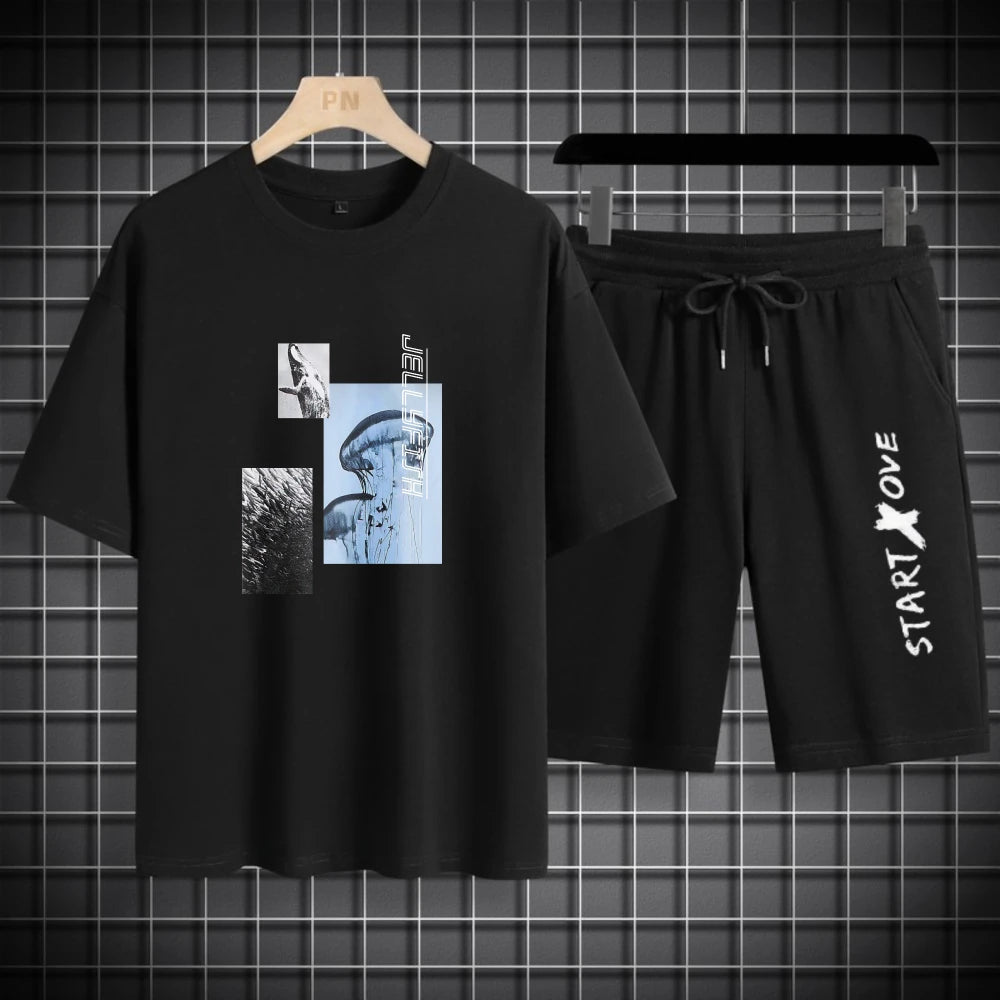 Men's Quick-Dry 3D Print T-Shirt & Shorts Set – Breathable Basketball Sport Tracksuit