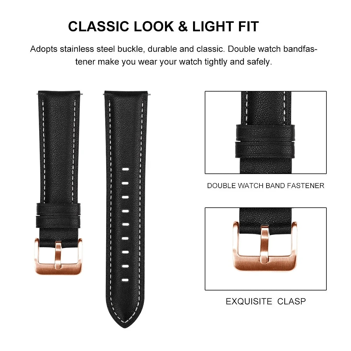 Leather & Silicone Watch Band for Huawei Watch GT 4/5 41mm & GT 5 Pro 42mm | 18mm Quick Release Strap