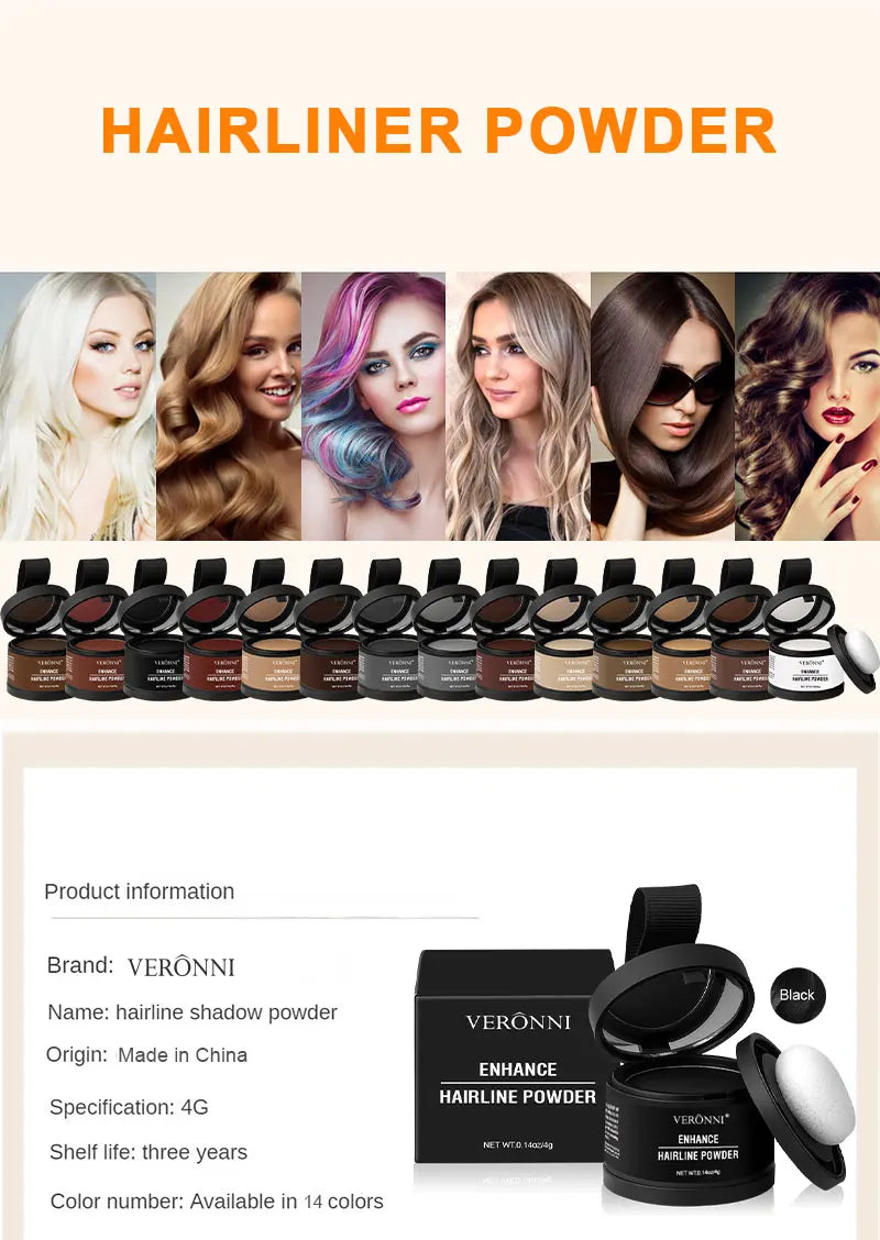 Hairline Shadow Powder — Waterproof Root Touch-Up for Thinning Hair