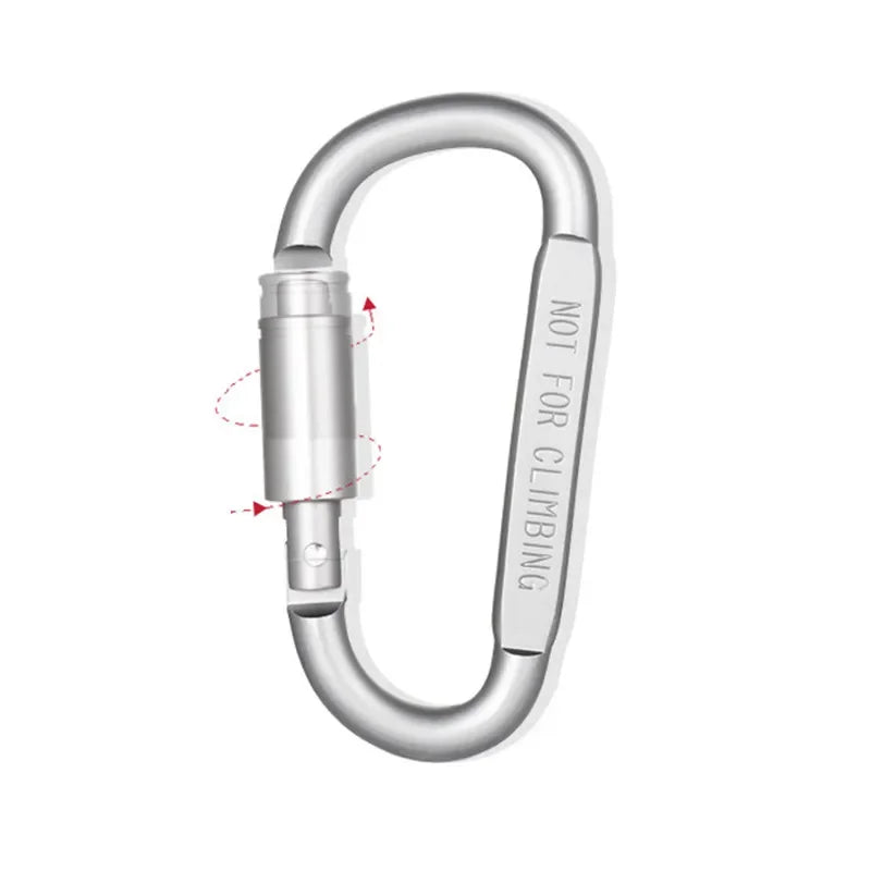 4–6 Piece Carabiner Set — Aluminum Alloy Tactical Keychain Clip for Camping, Survival & EDC