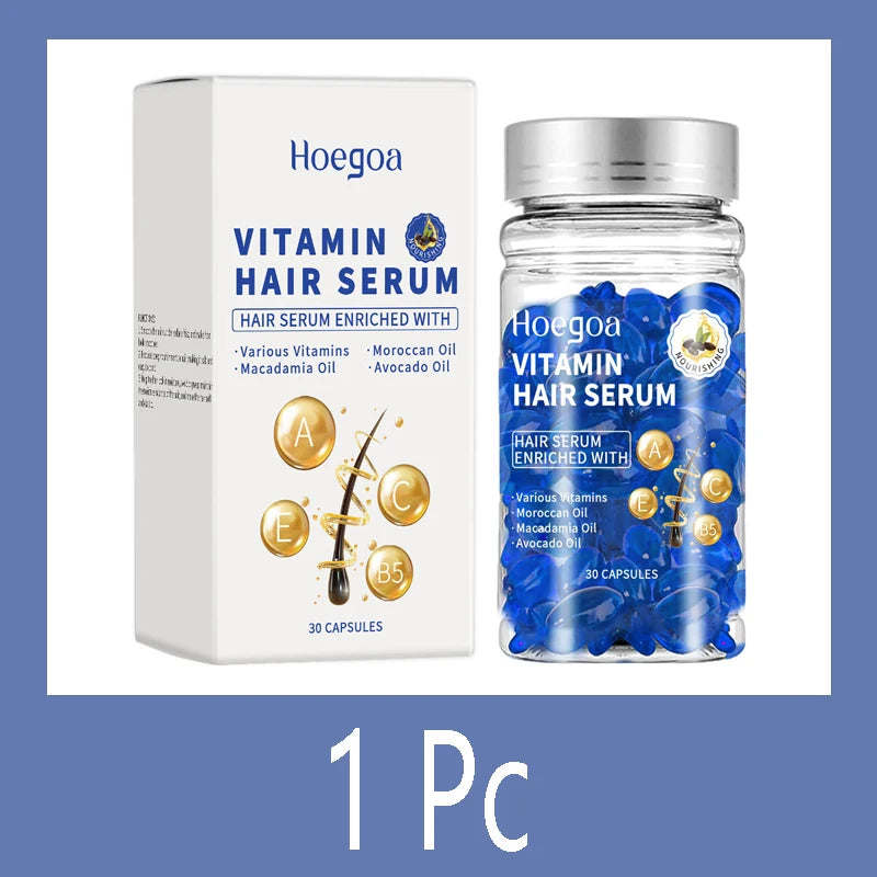 Magic Hair Vitamin Capsule Keratin Oil Fast Restore Hair Soft Smooth Shiny Deep Moisturizer Frizzy Dry Scalp Hair Care Products