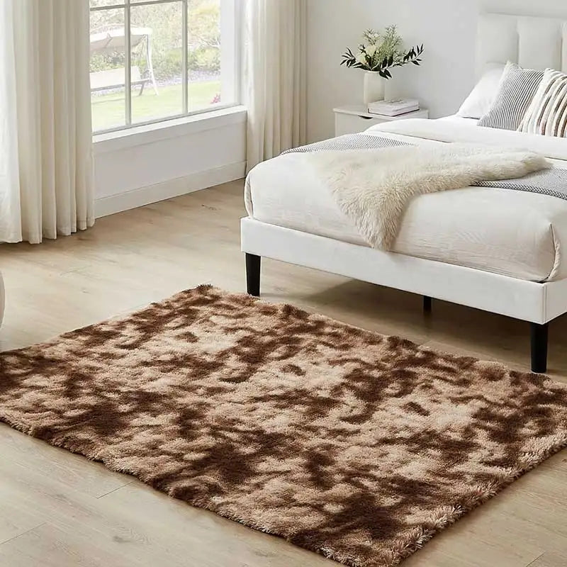 Fluffy Area Rug – Nordic Style Non-Slip Bedroom & Living Room Carpet, 8 Colors & 7 Sizes