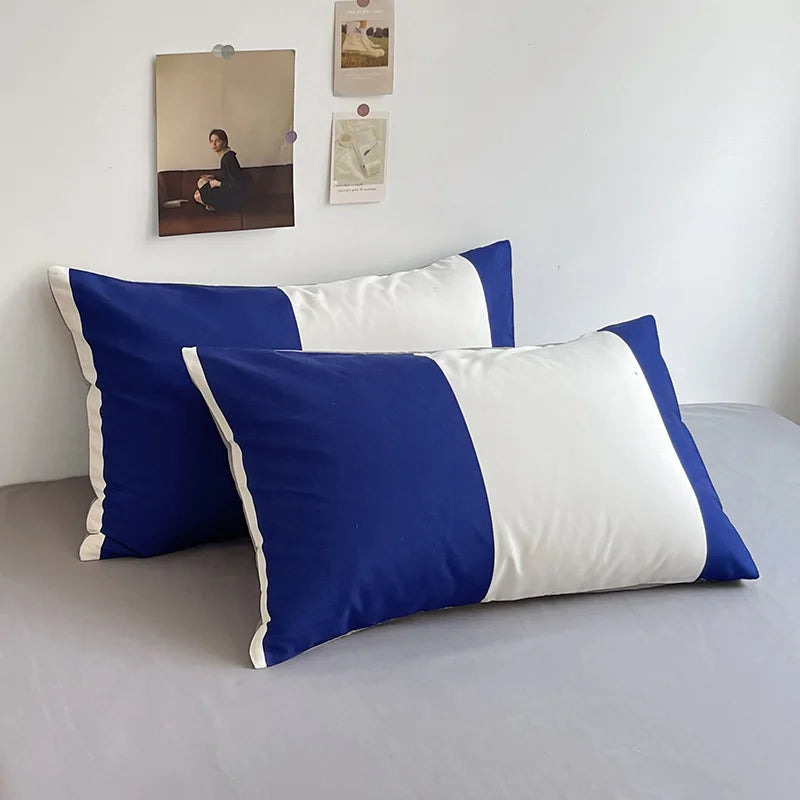 Stripes & Dots Duvet Cover Set – Quilt Cover, Bed Sheet & Pillowcases, Queen Size
