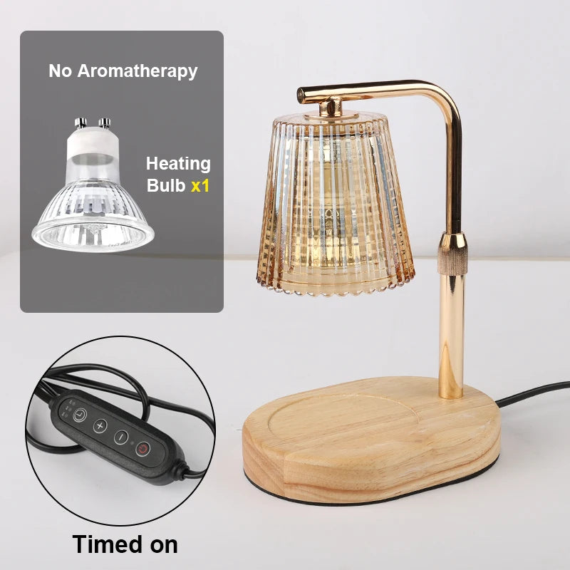 50W Dimmable Candle Warmer Lamp with Glass Shade