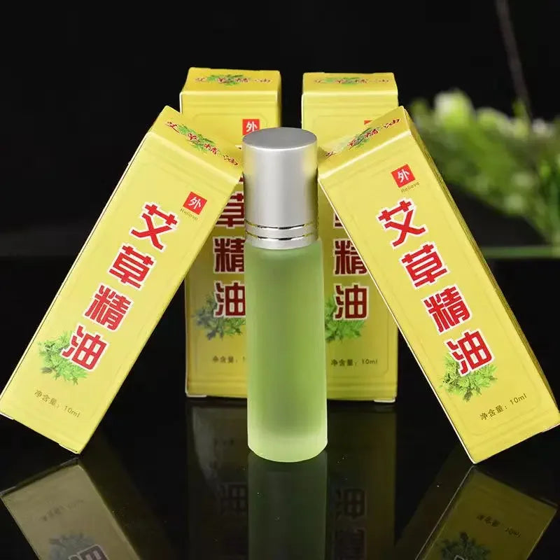 Mugwort Wormwood Essential Oil – 5-Bottle Set for Moxibustion, Massage & Meridian Scraping
