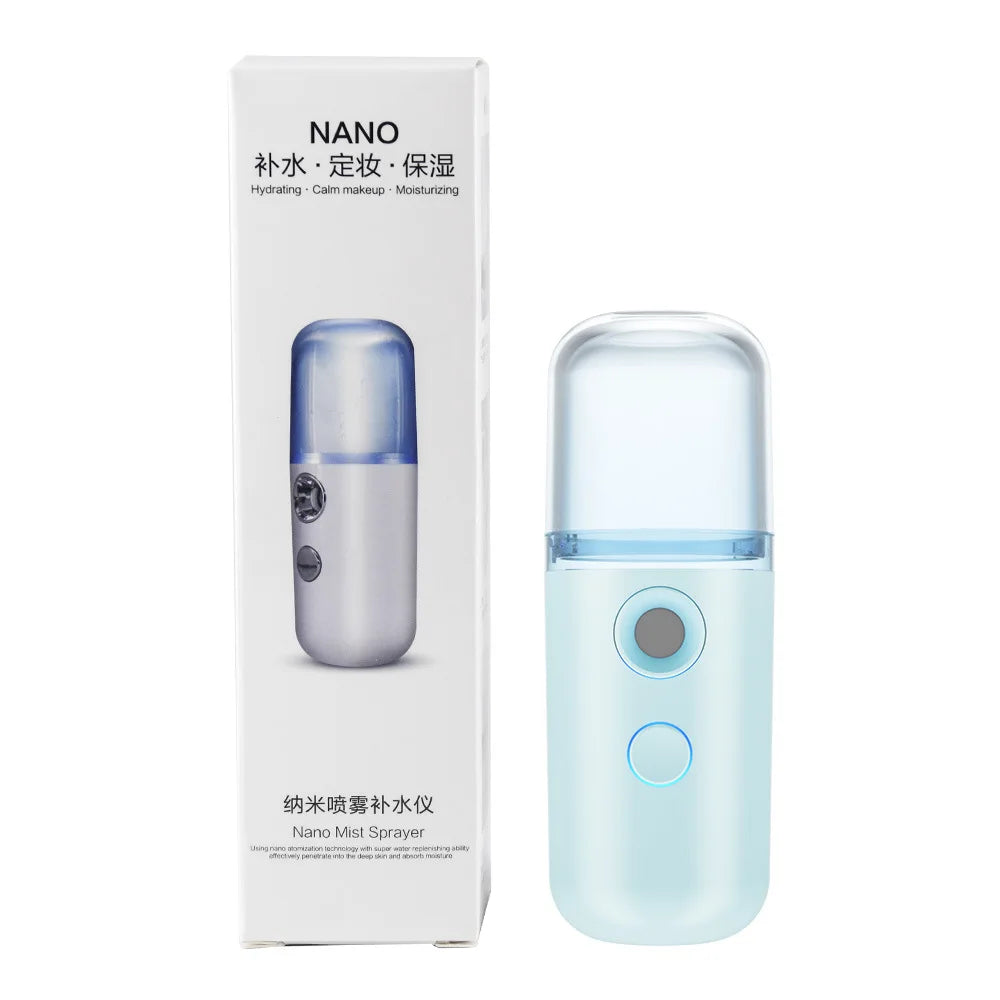 Nano Mist Face Steamer – USB Rechargeable Facial Humidifier & Skin Moisturizer