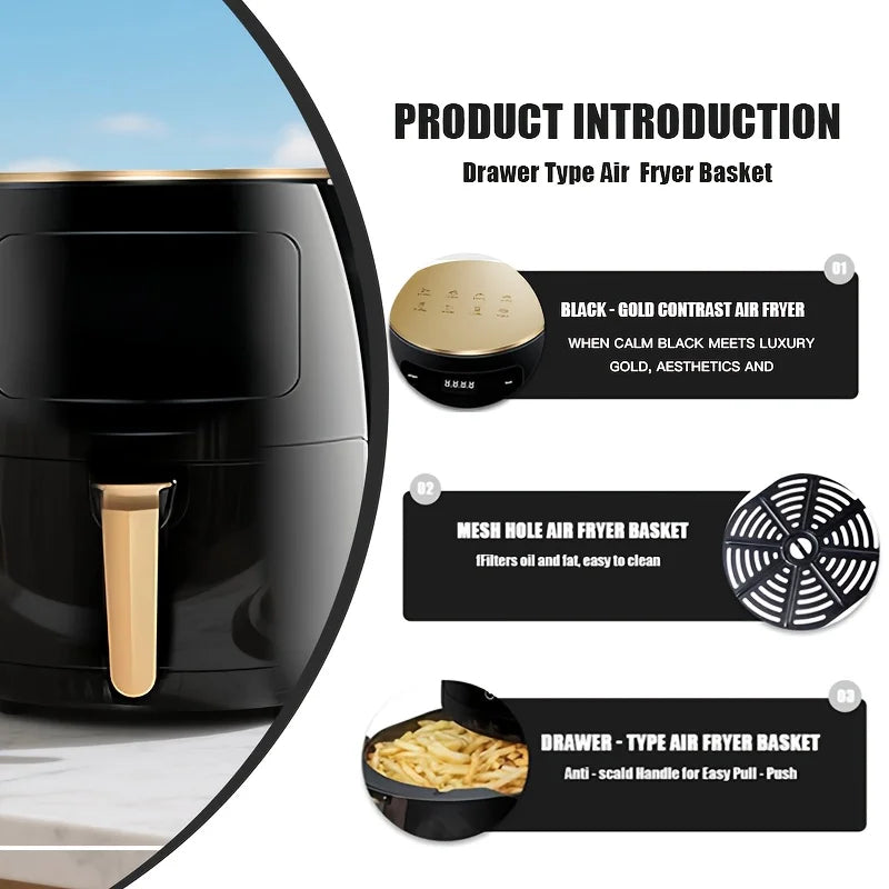 4.5L Touch-Control Air Fryer — Large Capacity Home Appliance for Fries & Fried Chicken