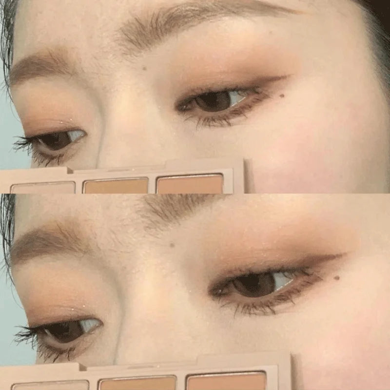 9-Color Knit Button Eyeshadow Palette — Pearl, Matte & Earth Tones