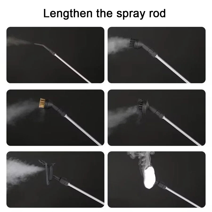 Portable Handheld Steam Cleaner — High-Temperature Pressurized Cleaning Machine with Brush Heads