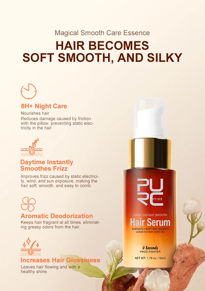 PURC Magic Smoothing Hair Oil Repair Damaged Frizz Hair Serum Instantly Soft Nourish Hair Treatments Essence Hair Care Products
