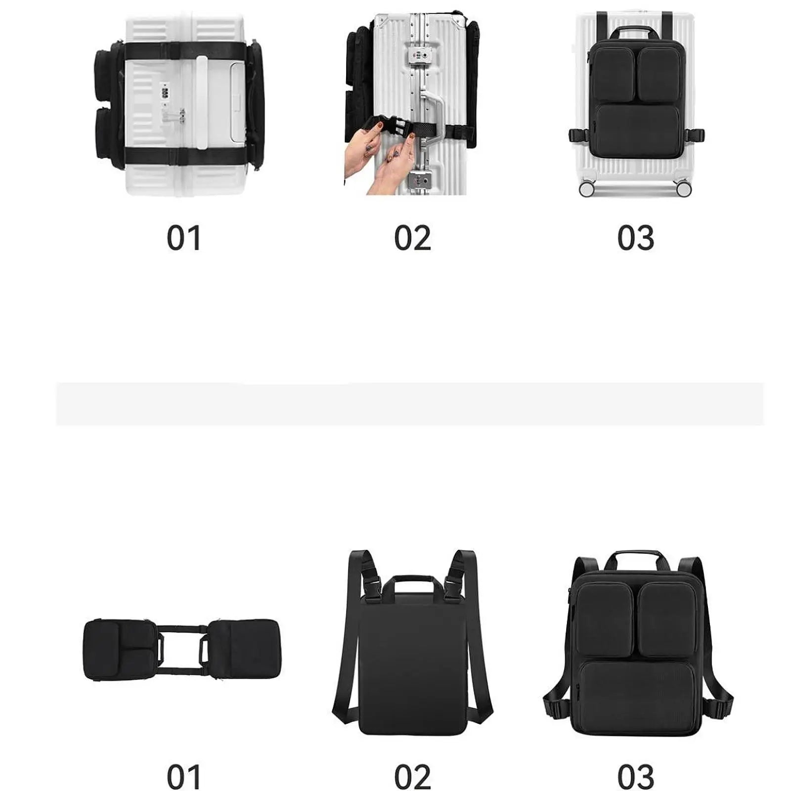 Multifunctional Carry-On Packing Cube Bag with Handle