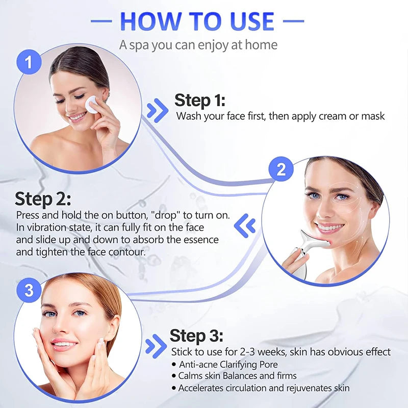 7-Color EMS Neck & Face Lifting Massager – LED Photon Therapy, Skin Tightening & Double Chin Remover