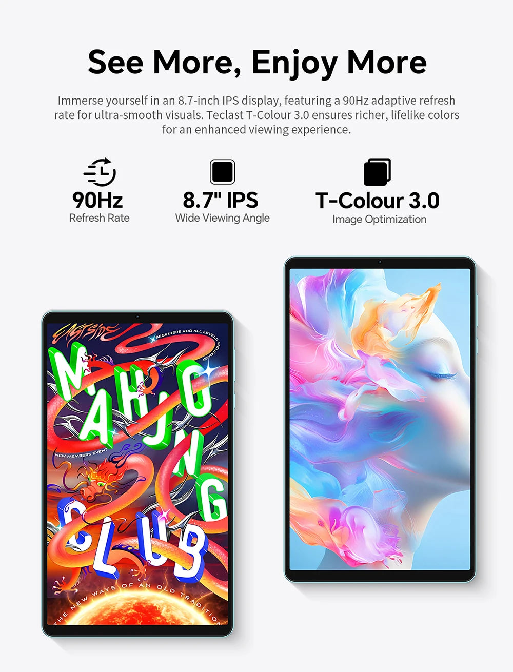Teclast P50 Mini 8.7" Android 15 Tablet – 12GB RAM, 128GB, 90Hz, Widevine L1