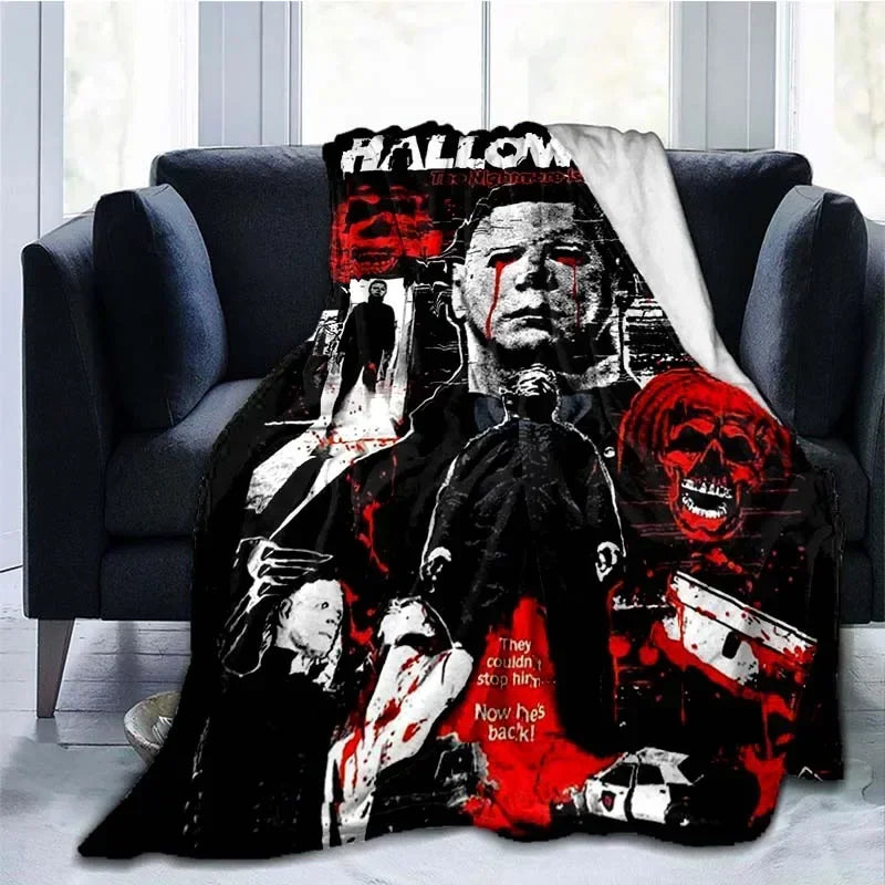 Michael Myers Super Soft Plush Flannel Throw Blanket – Personalized Horror Fan Gift